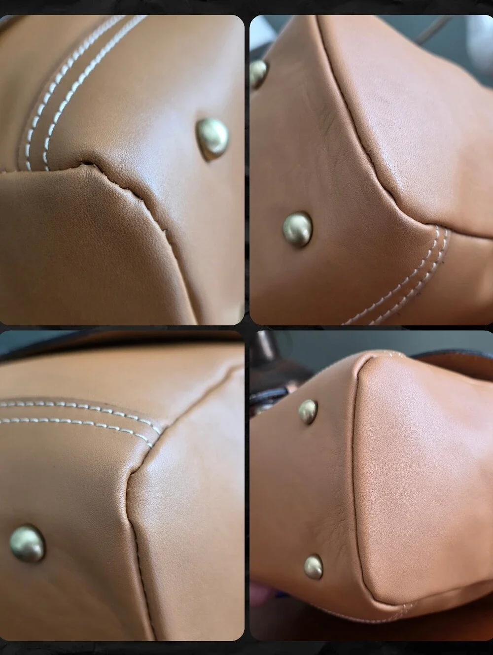 Patricia Nash Serranova Top Handle Crossbody Satchel Tan Leather Bag